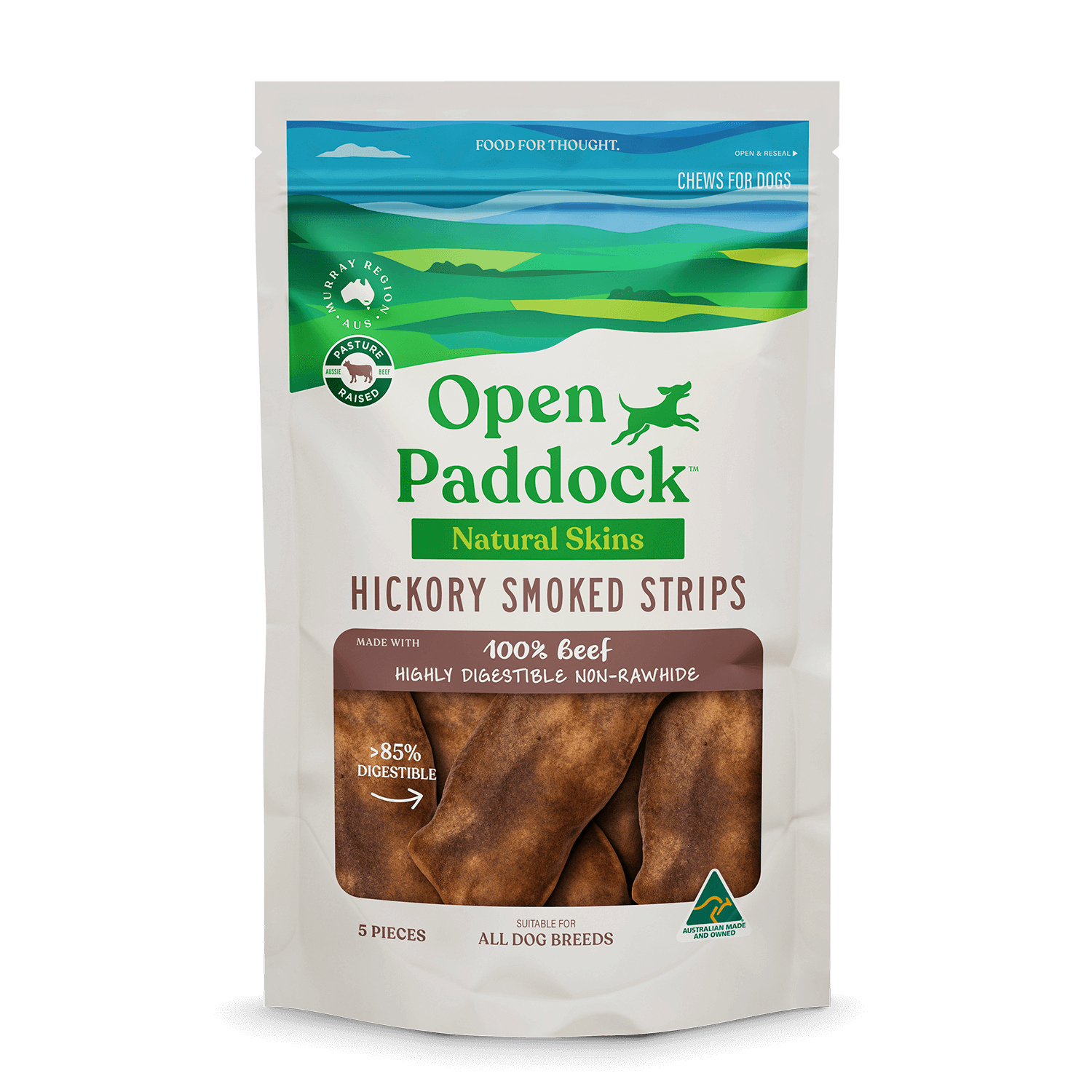 Natural Skins Smoked Beef Strip Dog Treats OPEN PADDOCK