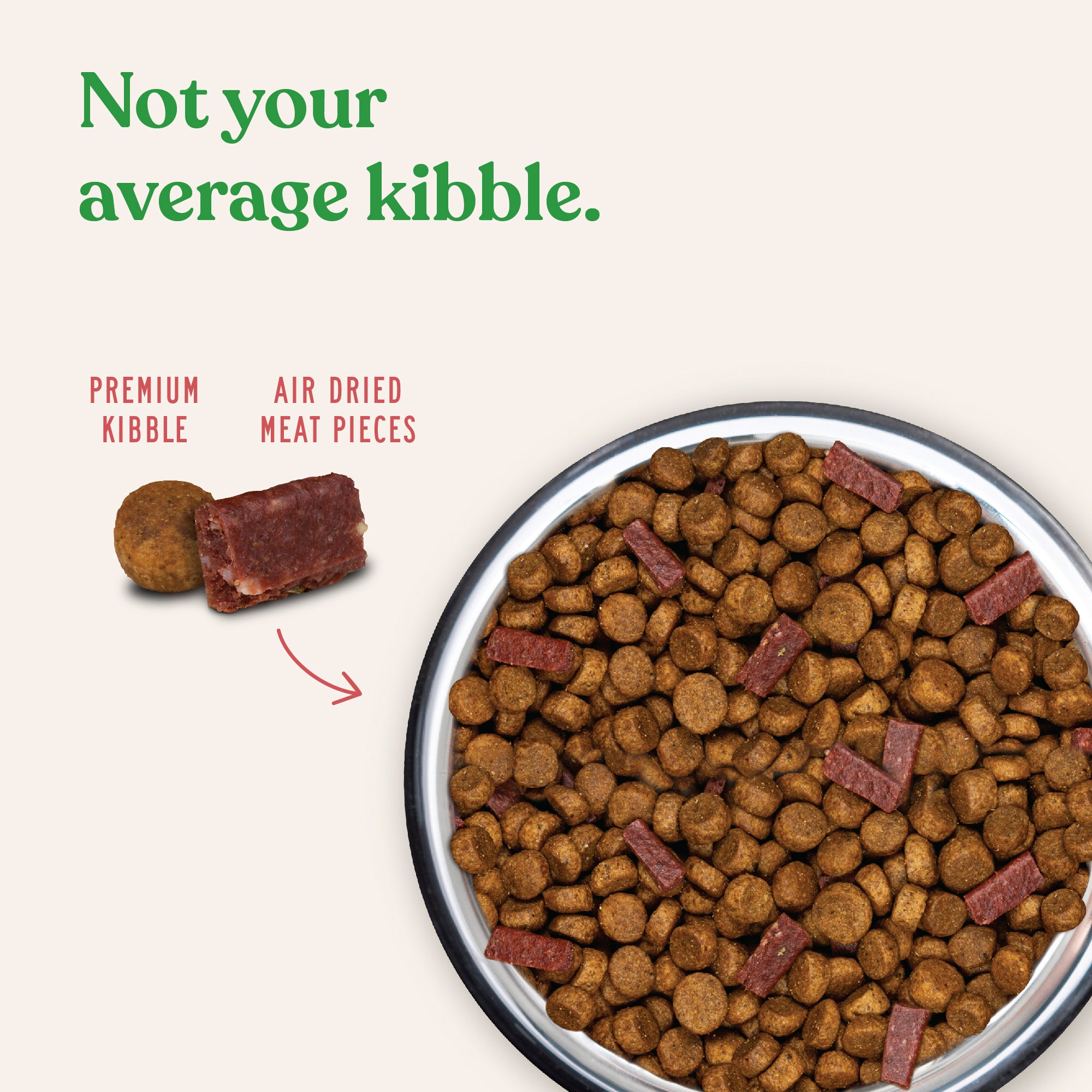 Pasture Raised Beef Kibble + Air Dried Meat for Dogs