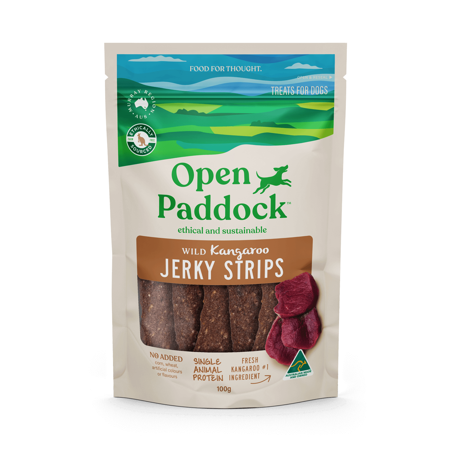 Wild Kangaroo Jerky Strips for Dogs
